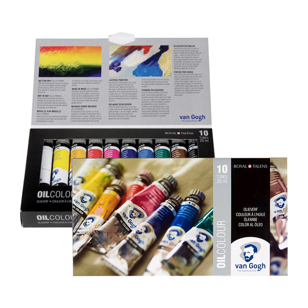 Coffret de 10 tubes de peinture d'huile super fine 20 ml Van Gogh