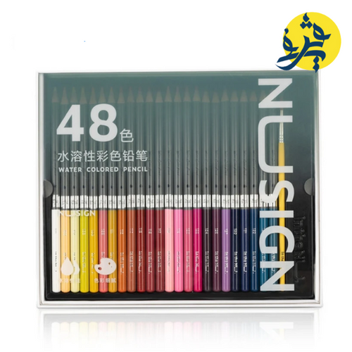 Charger l'image dans la visionneuse de la galerie, Ensemble de 48 crayons de couleur Aquarelle Professionnelle  NUSIGN - DELI