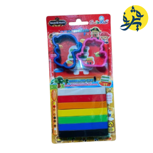 PATE A MODELER 130G SB 7 COULEURS + 2 MOULES - SMILE KIDS REF.P111