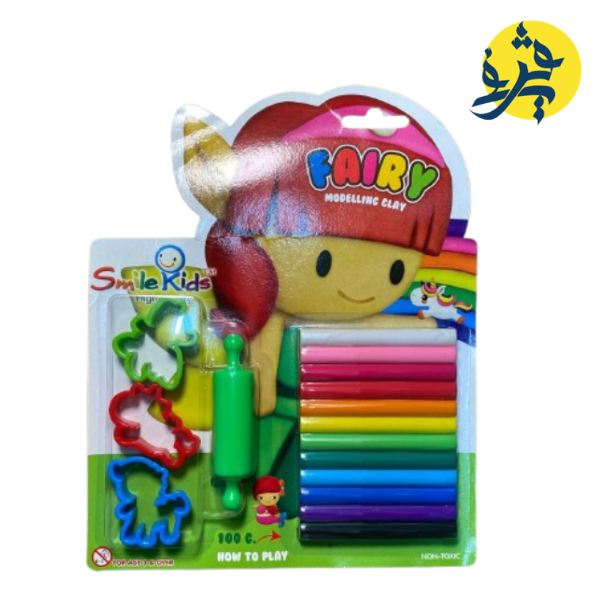 PATE A MODELER SK 100G S-BLISTER 12 COUL+03MOULES+MINI BATON - SMILE KIDS REF.SK-100-3M