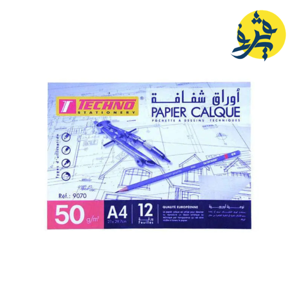Pochette Papier Calque 12F A4 50 g TECHNO