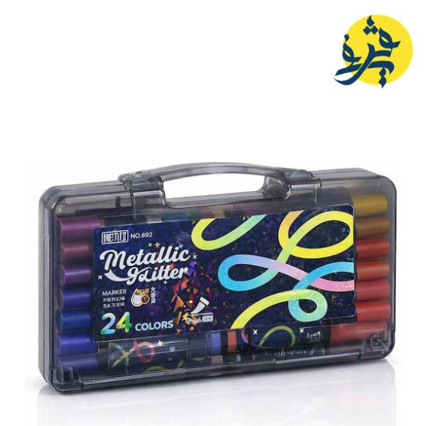FEUTRE METALLIC GLITTER 24 COLOR BHM REF.692-24