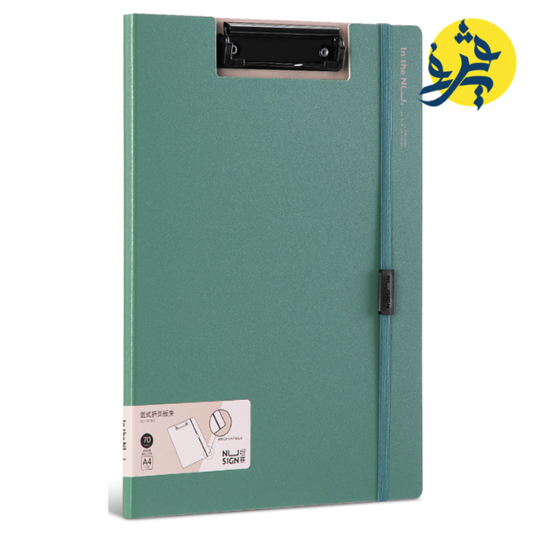 CLIP BOARD POURTE BLOC A4 AVEC ELASTIQUE EN PP VERT - DELI REF.NS180