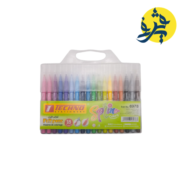 Feutre de coloriage Spring pochette de 18-TECHNO REF.6978