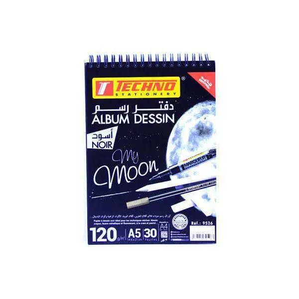 Album Dessin Noir 30f A5 120 g Techno - Guerfi Store