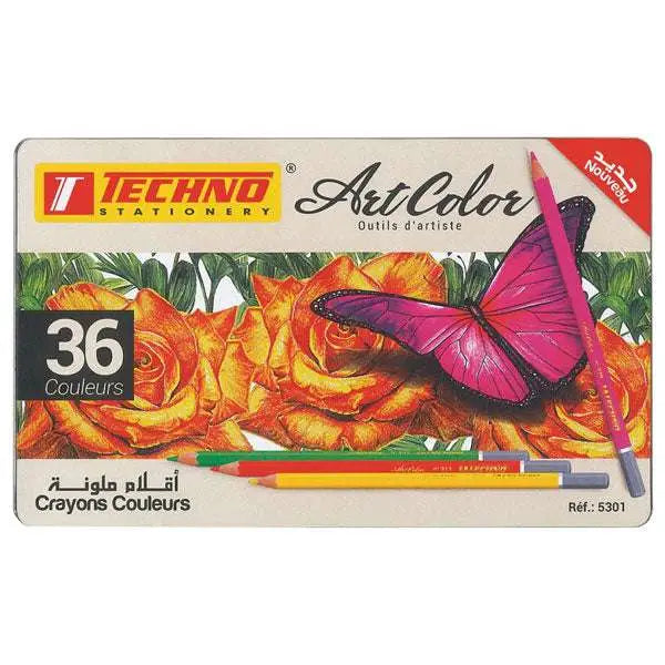 Boite DE 36 Crayons de couleurs ARTCOLOR -TECHNO-