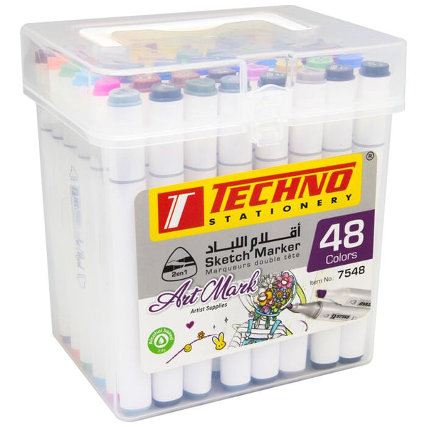 Marqueurs double tête ArtMark 48 couleurs - Techno