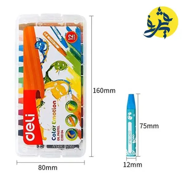 Boite De 12 Crayon De Couleurs Cire Deli Guerfistore Guerfi Store