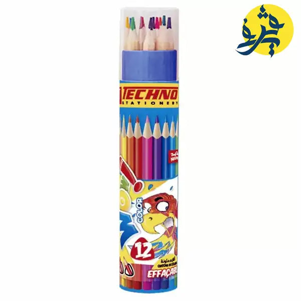 Crayon de couleurs WOW effaçable Boite ronde de 12 pièces