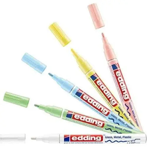 Charger l'image dans la visionneuse de la galerie, Marqueur tout surface pastel 5 couleurs EDDING