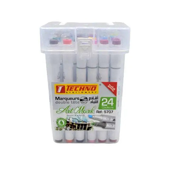 Marqueurs double tête ArtMark 24 couleurs - Techno