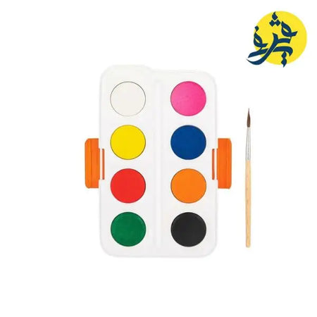 Peinture aquarelle Deli de 08 couleurs vives - DELI