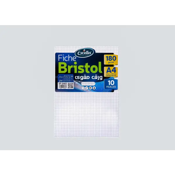 Pochette de 10 F bristol blanc A4 Excelles - Guerfi Store