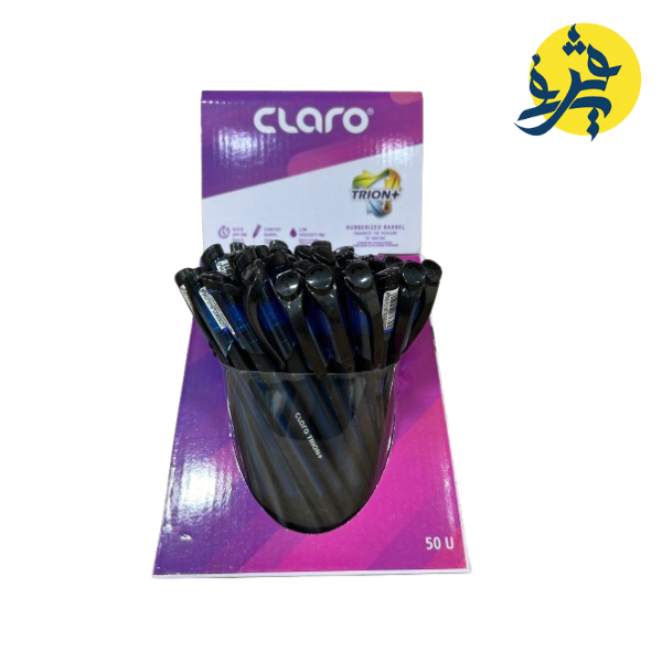 Stylo à bille noir corps bleu - CLARO