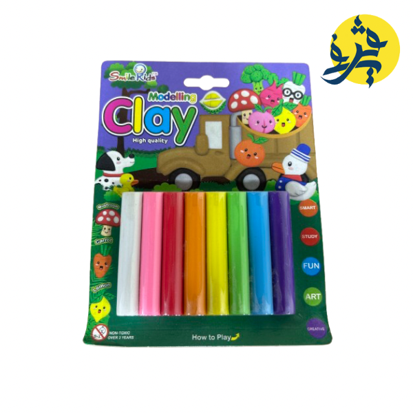 Pâte à modeler de 8 couleurs MODELLING CLAY - SMILE KIDS