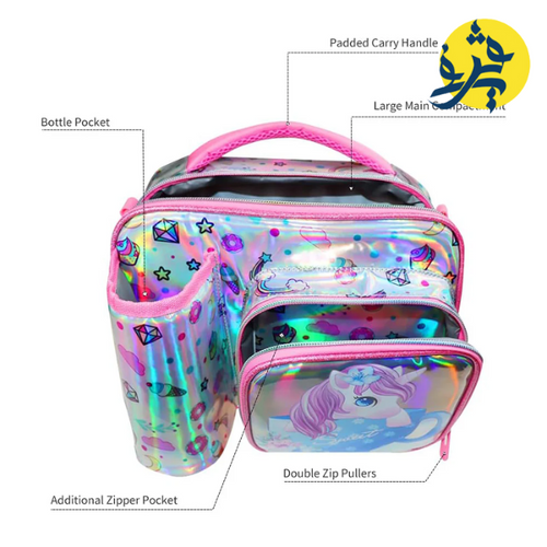 Charger l&#39;image dans la visionneuse de la galerie, Sac à gouter Isotherme  Licorne Laser pour enfants
