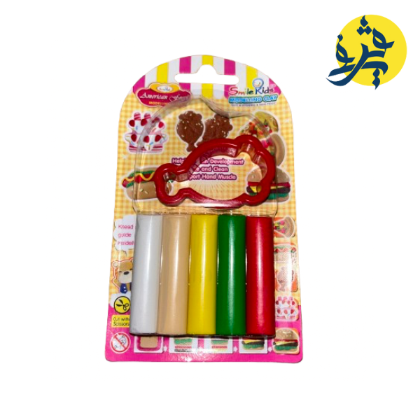 Pâte à modeler de 5 couleurs  - SMILE KIDS