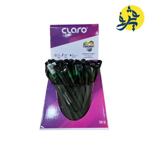 Stylo à bille noir corps VERT - CLARO