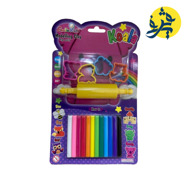 Pâte à modeler de 12couleurs KOALA - SMILE KIDS