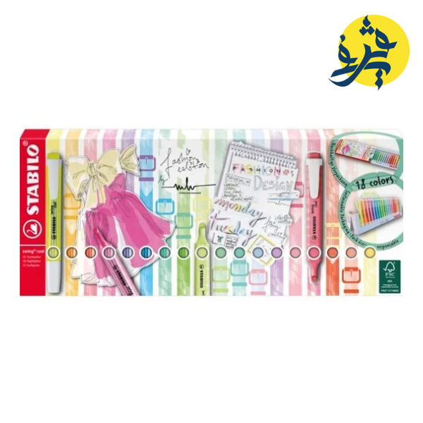 Boite de 18 surligneurs SWING COOL Deskset - STABILO