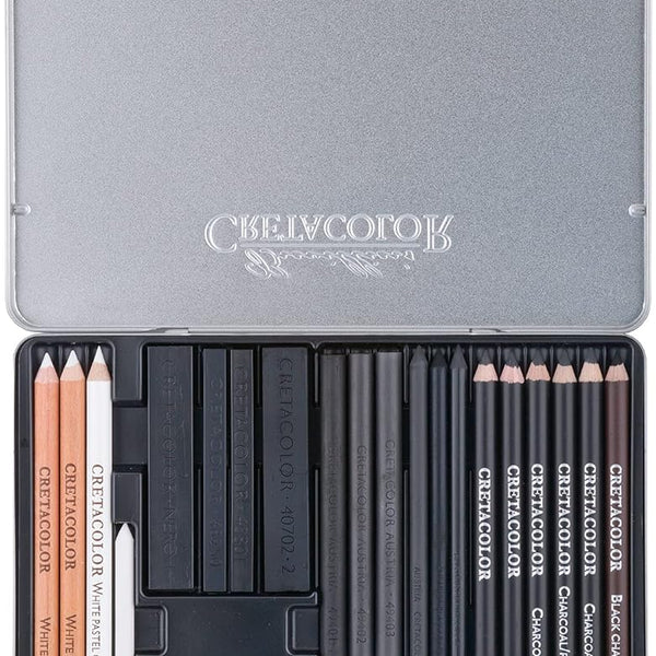Black & White Box Drawing Set - Cretacolor