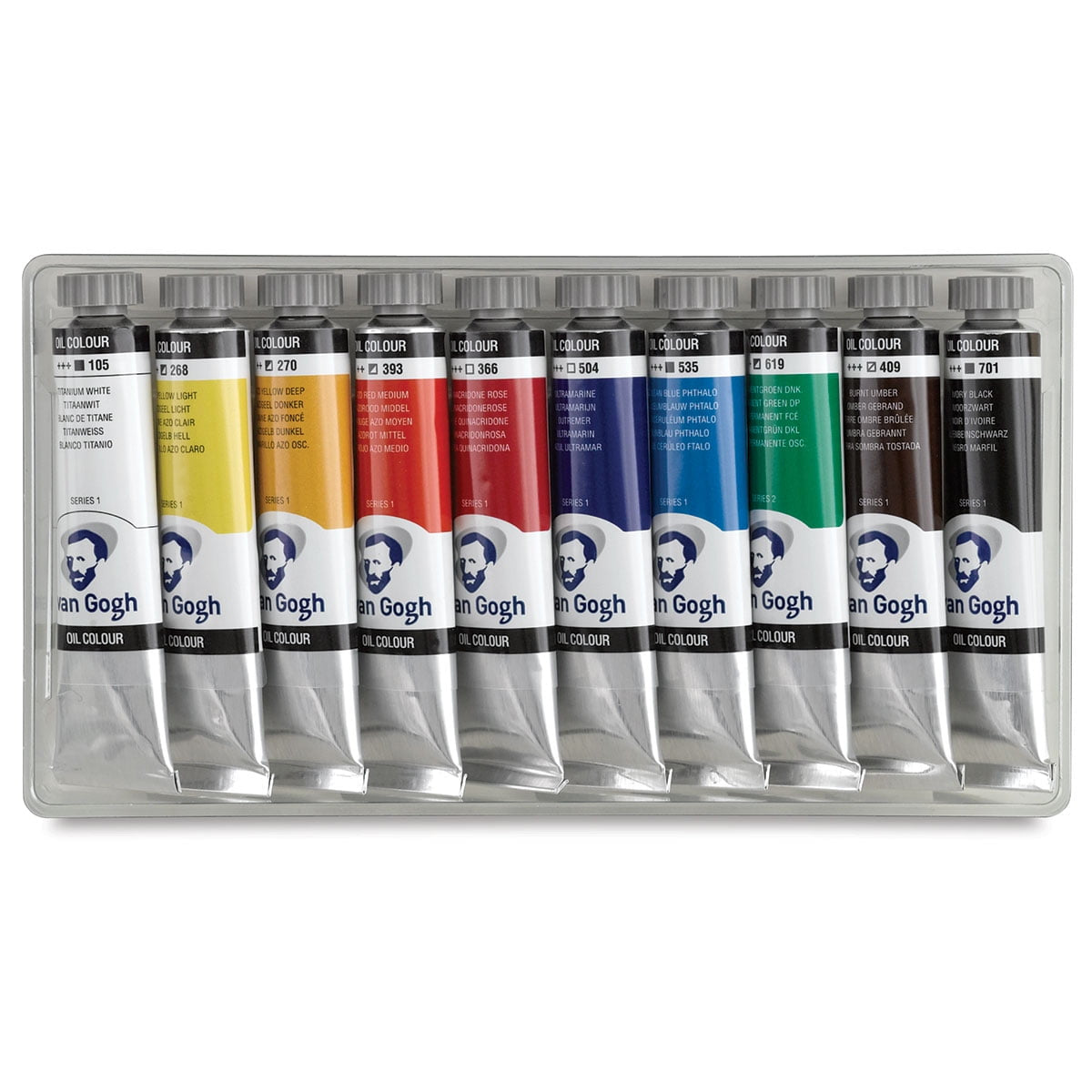 Coffret de 10 tubes de peinture d'huile super fine 20 ml Van Gogh