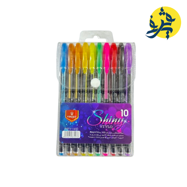 Pochette de 10 stylo brillant SHINY en couleur 1.0mm - VERETEX