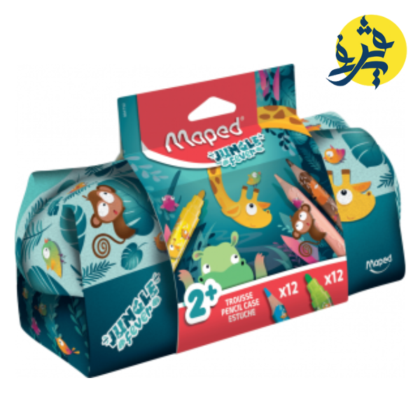TROUSSE JUNGLE FEVER DE 12 FEUTRES + 12  CRAYONS "MAPED” REF.984732