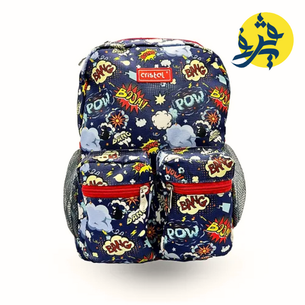 Sac a dos scolaire double poche  - Cristal 2024