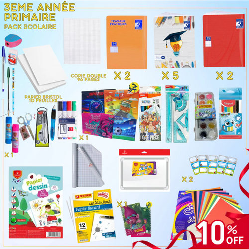 Charger l&#39;image dans la visionneuse de la galerie, Pack Scolaire 3eme Année Primaire - Pack Complet
