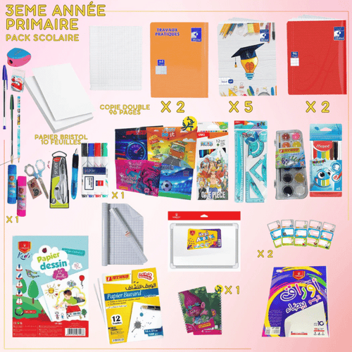 Charger l&#39;image dans la visionneuse de la galerie, Pack Scolaire 3eme Année Primaire - Pack Complet
