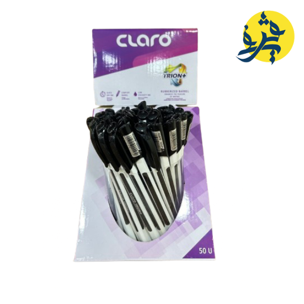 Stylo à bille noir claro trion+ corp blanc