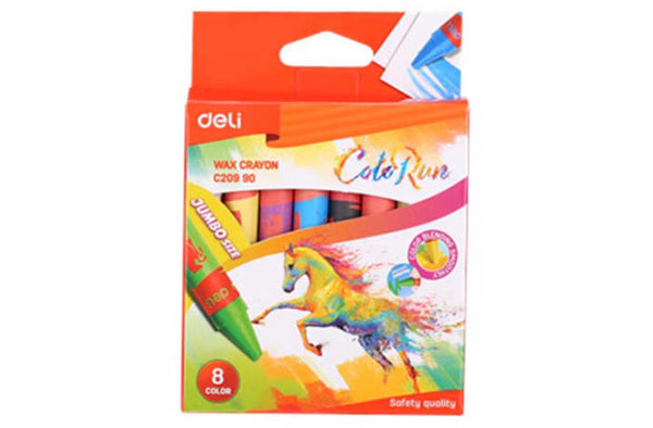 Crayon à Cire  écolier (boite de 8 )COLO RUN DELI