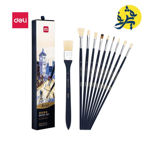 Boite de 10 Pinceaux professionnel - DELI REF.73884