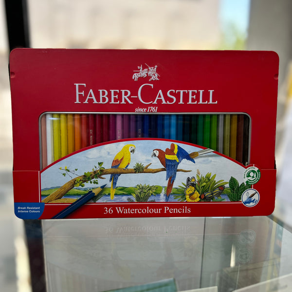 (FABER-CASTELL Crayons aquarellables , Étui en métal de 36 couleurs