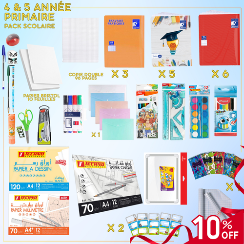 Charger l&#39;image dans la visionneuse de la galerie, Pack Scolaire 4 et 5eme Année Primaire - Pack Complet
