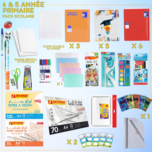 Charger l&#39;image dans la visionneuse de la galerie, Pack Scolaire 4 et 5eme Année Primaire - Pack Complet
