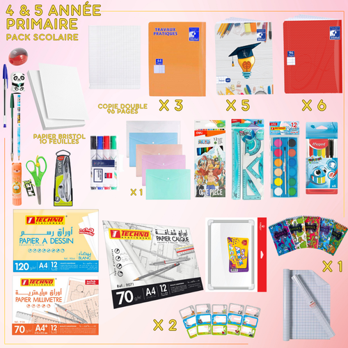 Charger l&#39;image dans la visionneuse de la galerie, Pack Scolaire 4 et 5eme Année Primaire - Pack Complet
