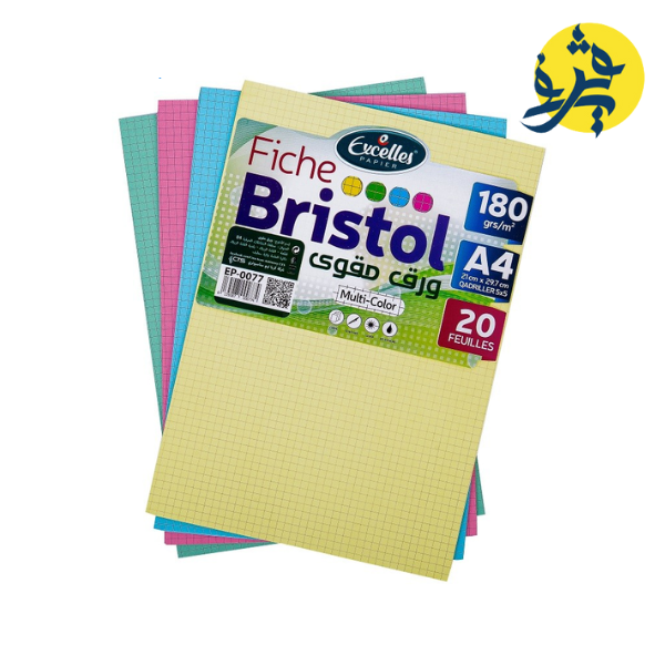 Pochette papier Bristol EXCELLES A4 180g 25 Feuilles 4 Couleurs - Articles  scolaires - Tous ALL WHAT OFFICE NEEDS