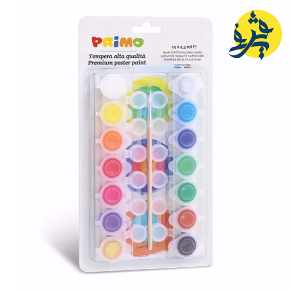 Gouache liquide 14 couleurs de 4.5 ml + pinceau - PRIMO