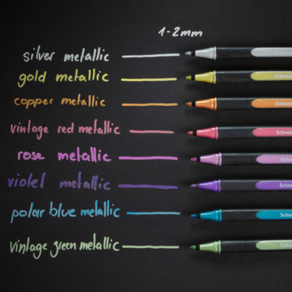 Caisse de 8 stylo liner Métallique Paint-It 1-2 mm - Schneider
