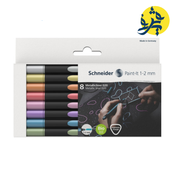 Caisse de 8 stylo liner Métallique Paint-It 1-2 mm - Schneider