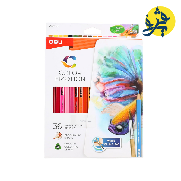 Boite de 36 crayons de couleur Aquarelle Color Emotion  - DELI