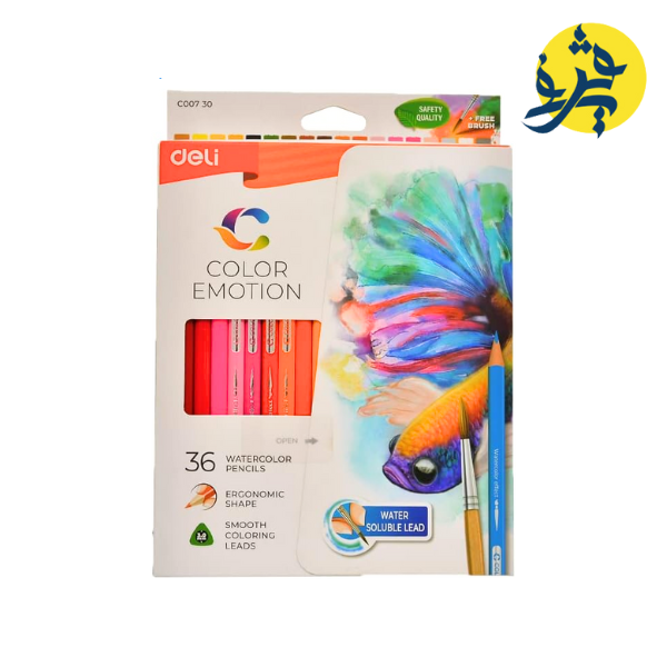 Boite de 36 crayons de couleur Aquarelle Color Emotion  - DELI