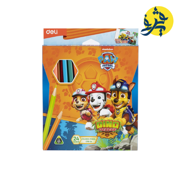 Boite de 24 crayons de couleur PAW PATROL - DELI REF.C116-24
