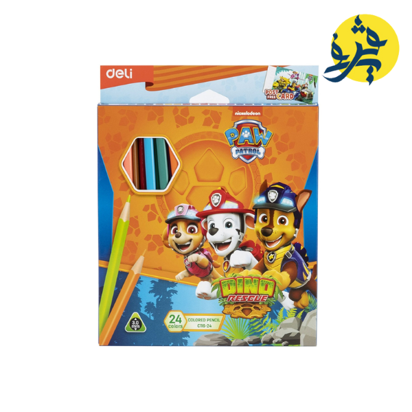 Boite de 24 crayons de couleur PAW PATROL - DELI