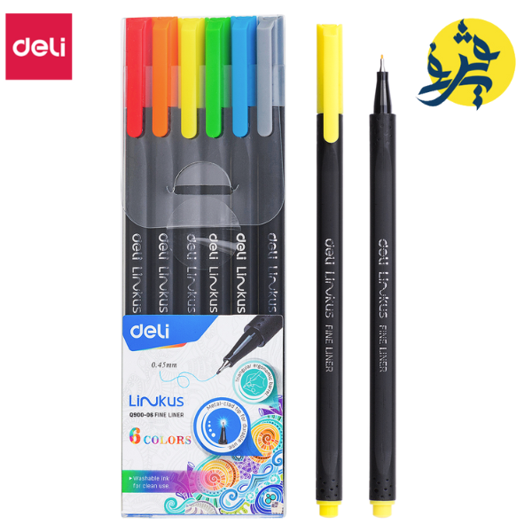 Pochette de 6 stylos fine liner 0,45 mm LINKUS - Deli