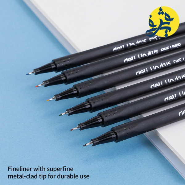 Pochette de 6 stylos fine liner 0,45 mm LINKUS - Deli