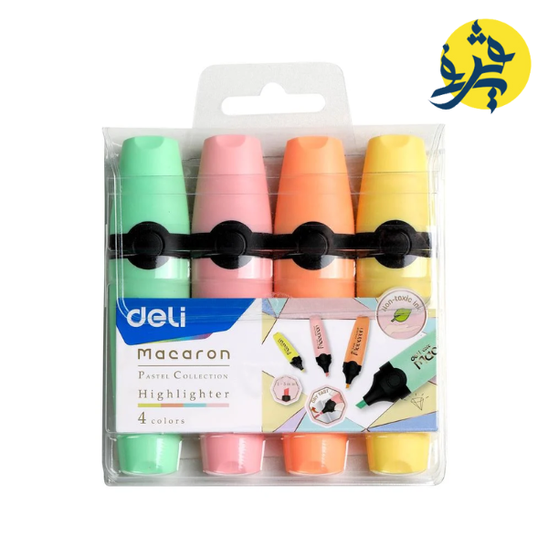 Pochette de 4 surligneurs pastel Macaron - Deli