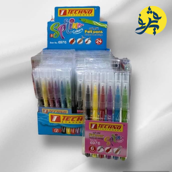 Feutre de coloriage Spring pochette de 6 - TECHNO